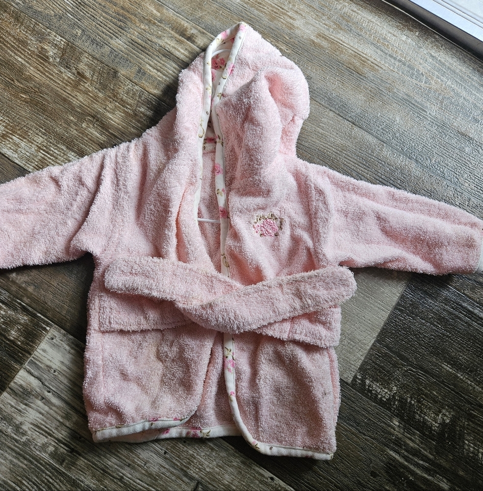 Little Me Soft Pink Kids BathRobe